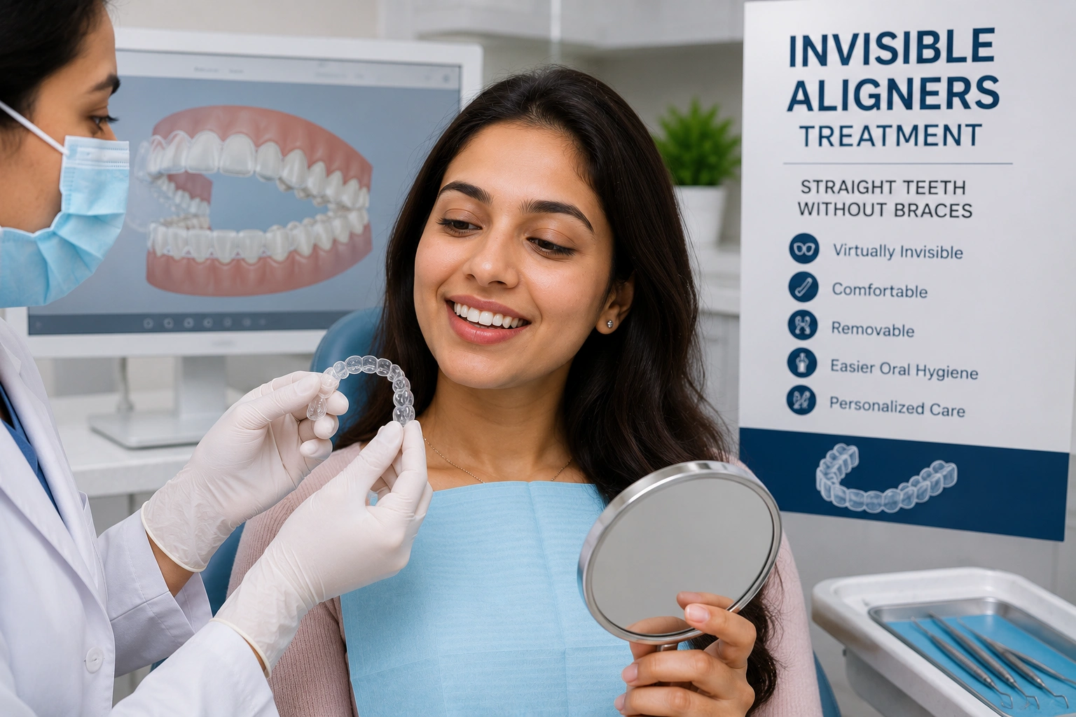 Invisible aligners treatment in Bangalore at PRALASH clinic