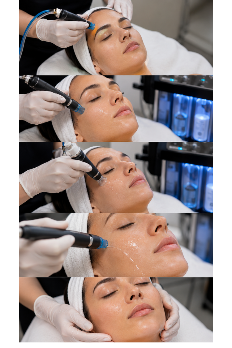 HydraFacial process steps at PRALASH Bangalore